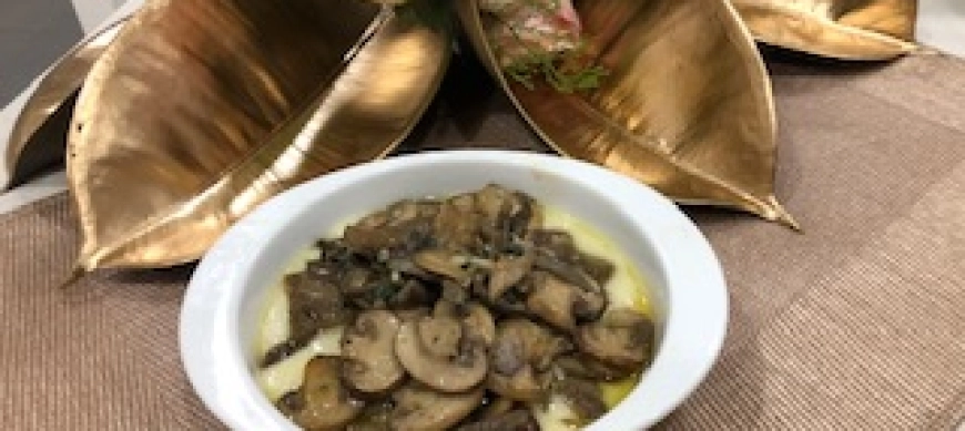 Funde de Provolone y champiñones para Dos