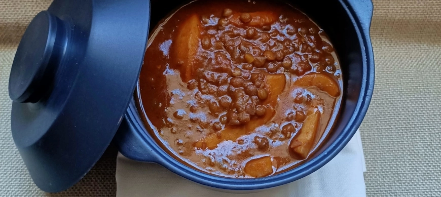 Lentejas un plato hoy diferente. Lentejas con Sepia