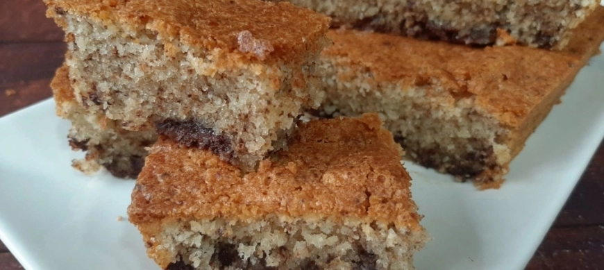 Brownie de coco y chocolate