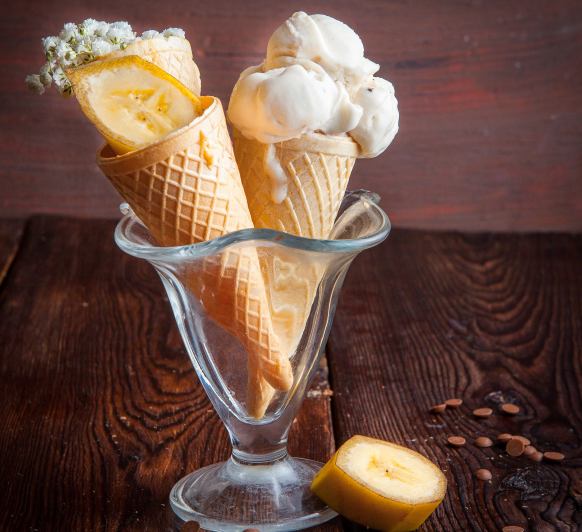 HELADO DE PLÁTANO VEGANO