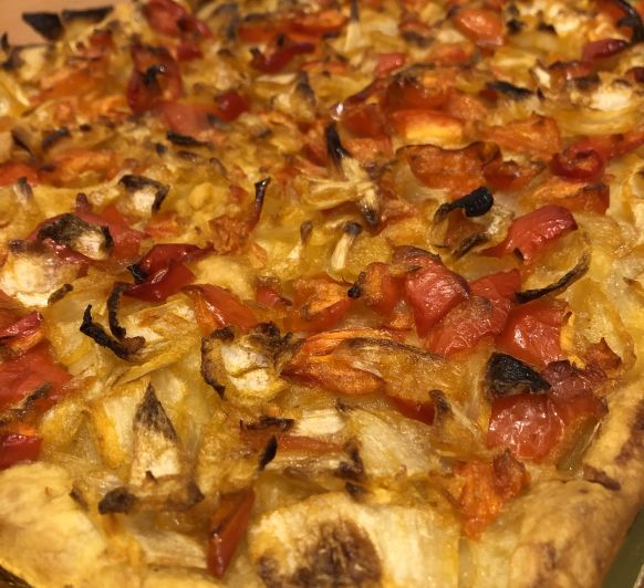 Coca de verduras
